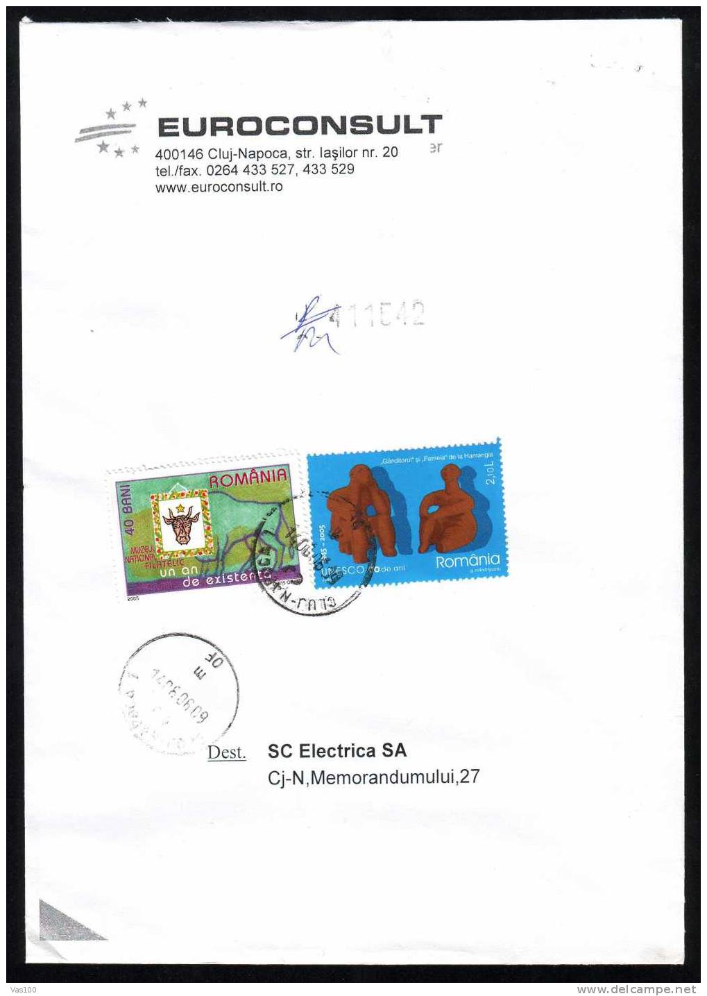 2x Stamp On Cover Registred Romania.(D) - Covers & Documents