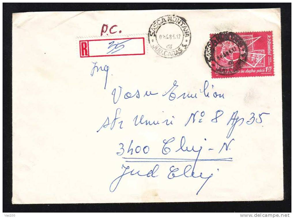 3 Stamp 1981 On Registred Cover  Sent To Cluj.(V) - Lettres & Documents