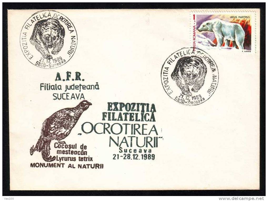 BEARS OURS, HUNTING, Stamp On Cover Obliteration Concordante 1989 Suceava - Romania.(B) - Ours