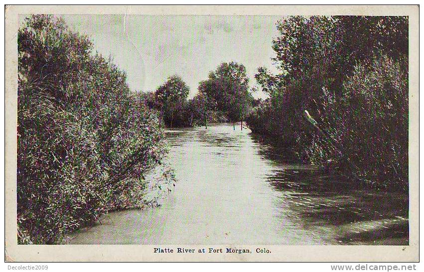 Z1133 United States Colorado Platte River At Fort Morgan Circulated 1908 - Autres & Non Classés