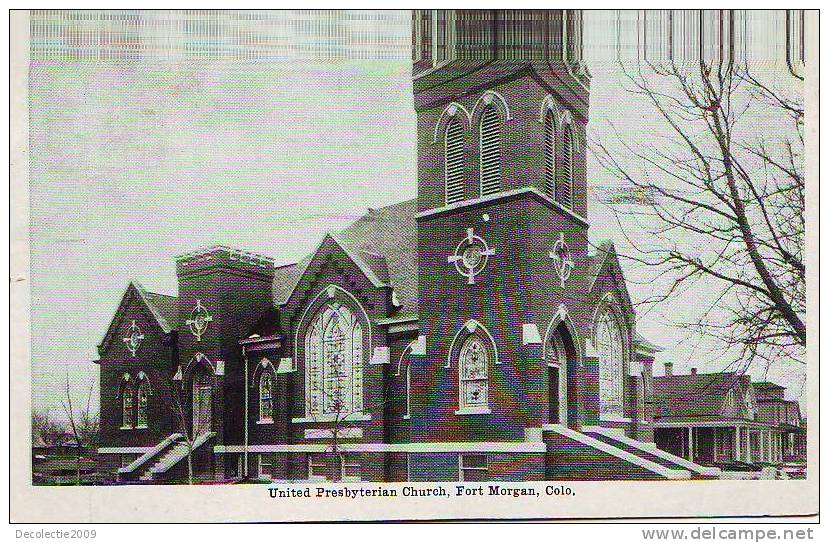 Z1134 United States Colorado Fort Morgan United Presbyterian Church Circulated 1909 - Autres & Non Classés