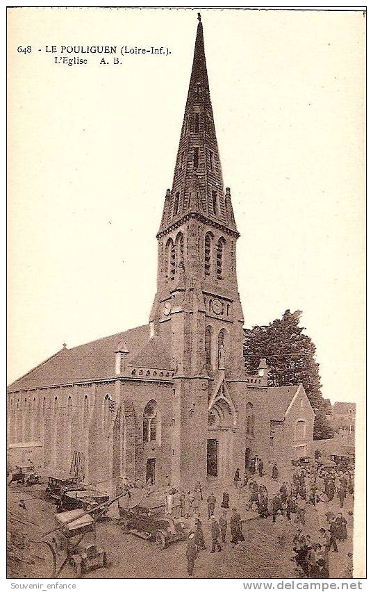 CPA Le Pouliguen 44 Loire Atlantique L'Eglise Eglise A B - Le Pouliguen