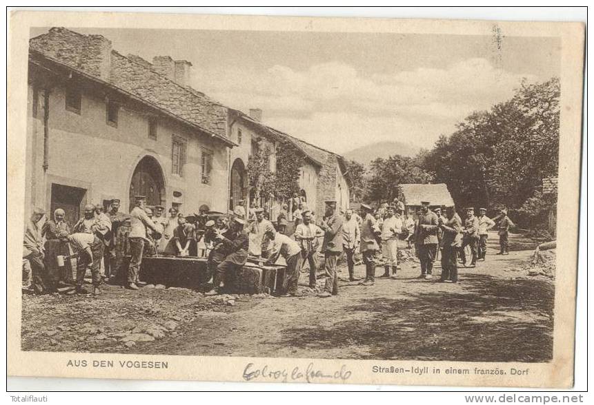 Colroy La Grande Animee Straßenidyll In Einem Dorf Der Vogesen Morgenwäsche Grande Guerre 5.9.1915 Demain Toilette - Saint Die