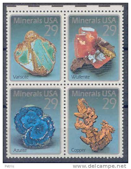 United States: Minerals  - 4 V. ** - Lot. A67 - Minerali