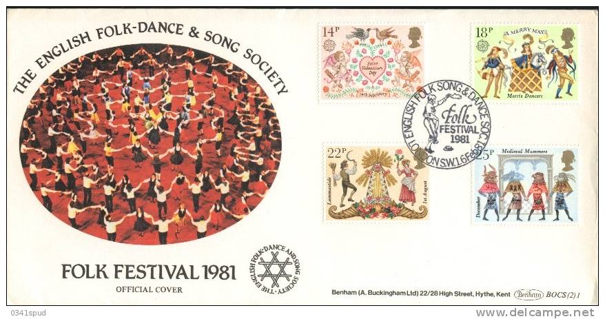 1981 Grande Bretagne   FDC  Costume Coutume Danse Danza Dance Folklore - Danse