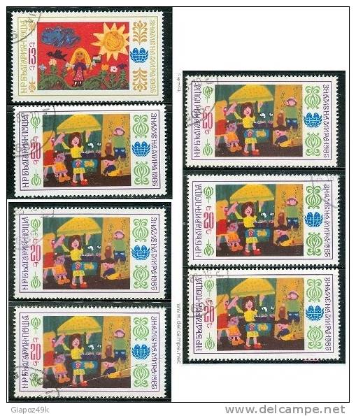 ● BULGARIA  -  Rep. Pop.  - 1985 - INFANZIA -  N. 2910 . . .  Usati  -  447 /48 /50 - Used Stamps