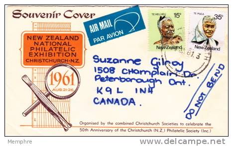 1961  New Zealand Philatelic Exhibition Souvenir Cover - Briefe U. Dokumente