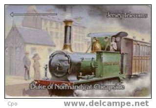 # JERSEY JER8 Duke Of Normandy Cheapside Train 25 Gpt 07.90 25000ex   -train-  Tres Bon Etat - [ 7] Jersey Und Guernsey