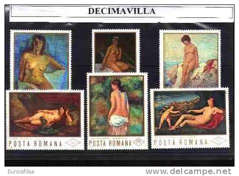 RUMANIA, 1971, 2620/25 - Nudes
