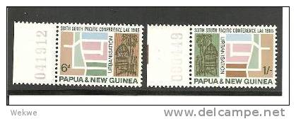 PNG Mi.Nr.78-79/ Lae Konferenz 1965 Mit Bogennummern** - Papoea-Nieuw-Guinea