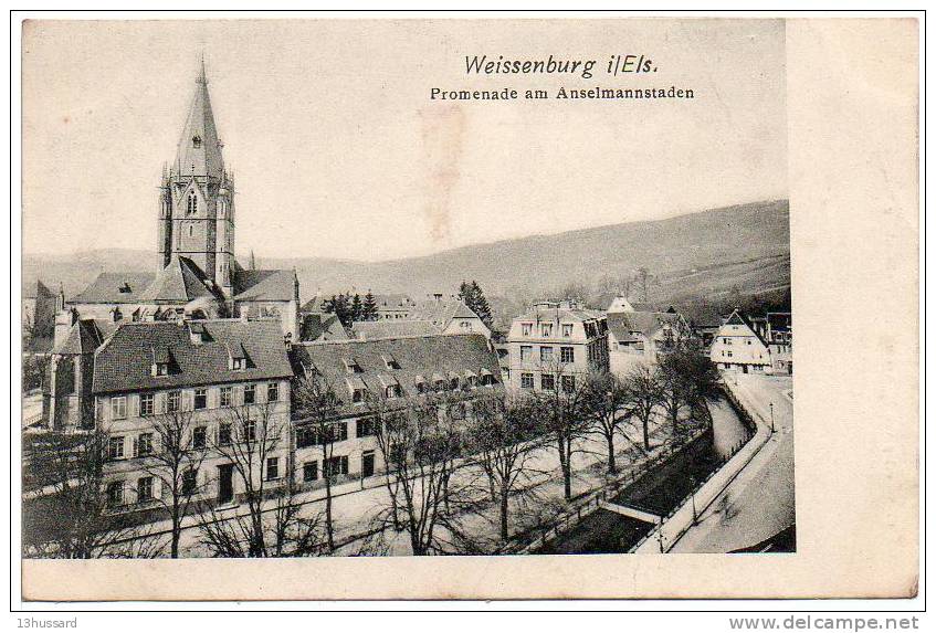 Carte Postale Ancienne Wissembourg (Weissenburg) - Promenade Am Anselmannstaden - Wissembourg