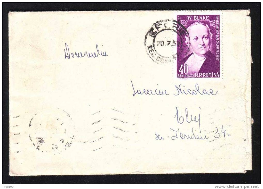 W. Blake 1959 Stamp On  Cover   Sent To Cluj. - Covers & Documents