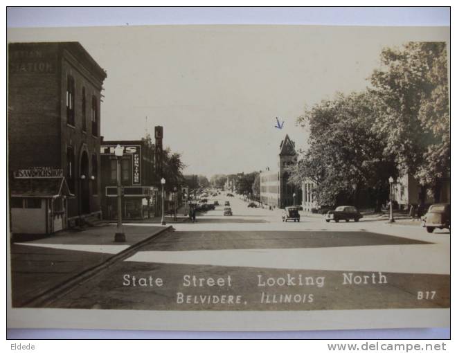 Belvidere State Street Looking North Real Phot. - Autres & Non Classés