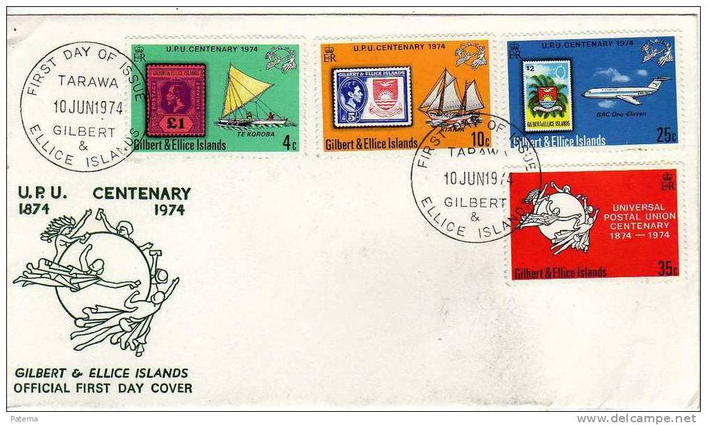 3568 FDC  TARAWA, Islas Gilbert Y Ellice 1974   .F.D.C.,Gilbert & Ellice Islands - Îles Gilbert Et Ellice (...-1979)