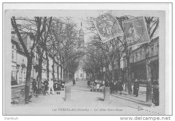 33 // VERDELAIS, Les Allées Notre Dame, N° 132, Bords Blancs - Verdelais