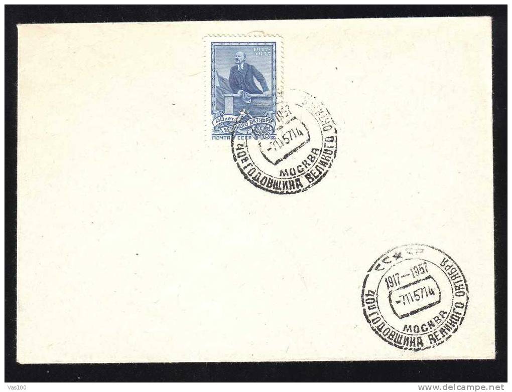 LENINE LENIN  1957 Stamp On Cover Russia. - Lénine