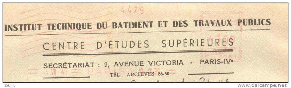 PARIS  1946  J1 - Brieven En Documenten