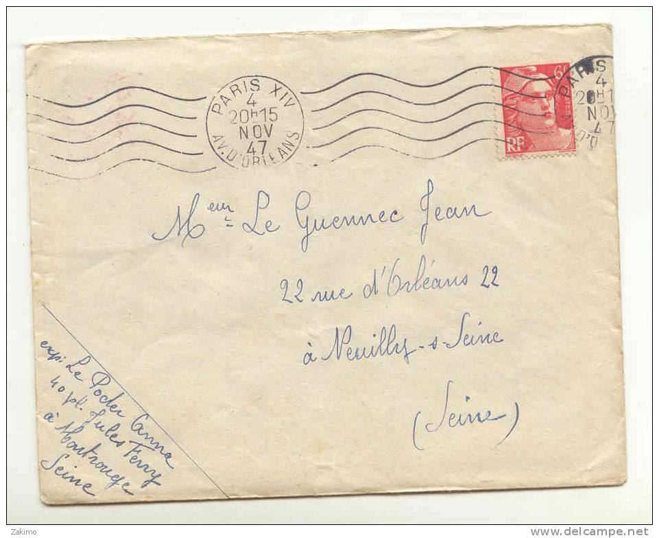 PARIS FLAMME   1947  J1 - Lettres & Documents