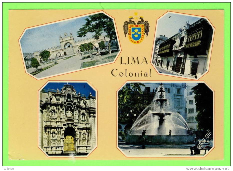 LIMA, PÉROU - PERU - 4 MULTIVUES DE LA VILLE - CIRCULÉE EN 1973 - - Pérou