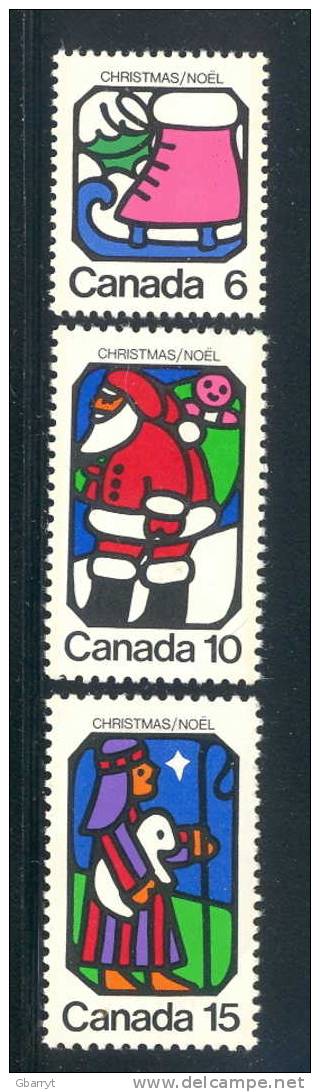 Canada Scott # 625, 627, 628 Short Set  MNH VF Christmas - Neufs