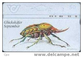 # AUSTRIA 157 Gluckskafer September - Insecte - 50 Landis&gyr 09.96 Tres Bon Etat - Oesterreich