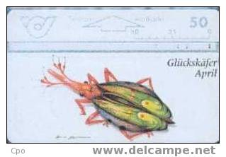 # AUSTRIA 138 Gluckskafer April - Insecte - 50 Landis&gyr 04.96 Tres Bon Etat - Oesterreich