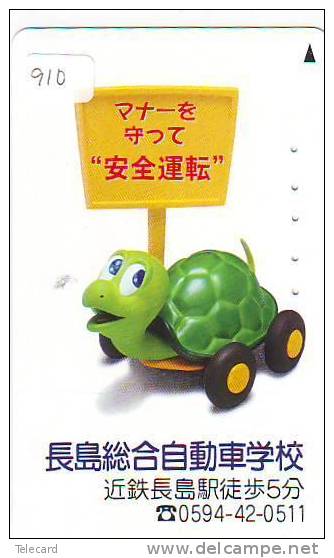 Telecarte Japonaise (910)  *  TURTLE * TORTUE * SCHILDKRÖTE SCHILDPAD * Telefonkarte Japan  Phonecard - Turtles