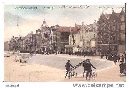 BELGIQUE:WENDUYNE(Fl.Occi   D.):La  Digue.1908.Carte Envoyée à Bruxelles.Bon état.Couleur. - Wenduine