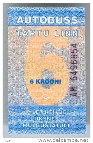 Estonia: One-way Bus Ticket From Tartu (8) - Europe