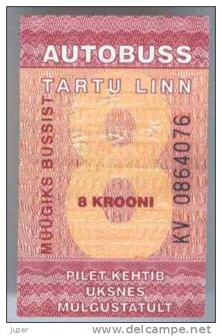Estonia: One-way Bus Ticket From Tartu (9) - Europe