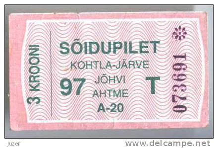 Estonia: One-way Bus Ticket From Kohtla-Jarve (2) - Europe