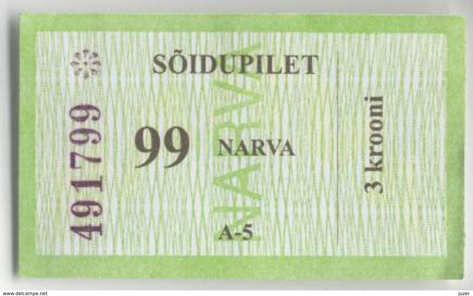 Estonia: One-way Bus Ticket From Narva (18) - Europa