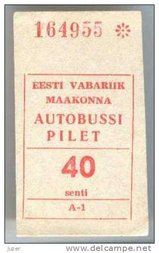 Estonia: One-way Bus Ticket From Narva-Joesuu - Europa