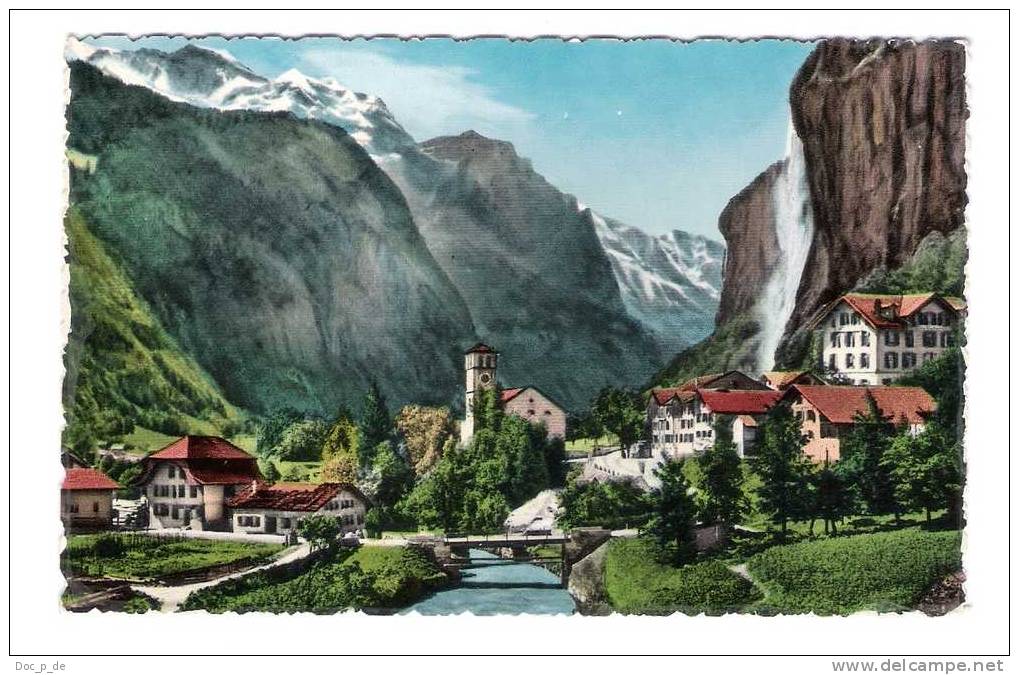 Schweiz - Kreuzlingen - Lauterbrunnen Mit Staubbach Und Jungfrau - 1955 - Kreuzlingen