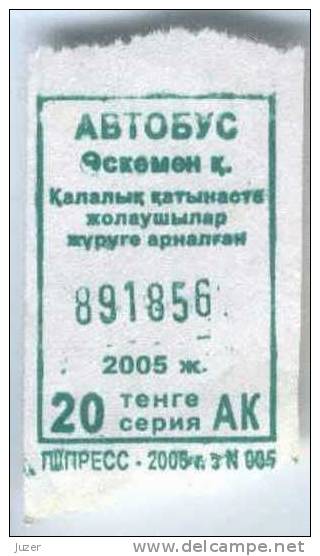 Kazakhstan, Ust-Kamenogorsk: One-way Bus Ticket (3) - Mundo