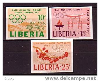 B0198 - JEUX OLYMPIQUES 1964 LIBERIA Yv N°396/98 ND ** - Liberia