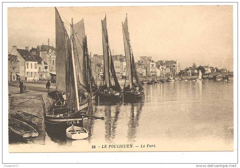 44 - LE POULIGUEN -  Le Port   -  Animée   Les Pêcheurs Se Préparent Au Départ - Le Pouliguen