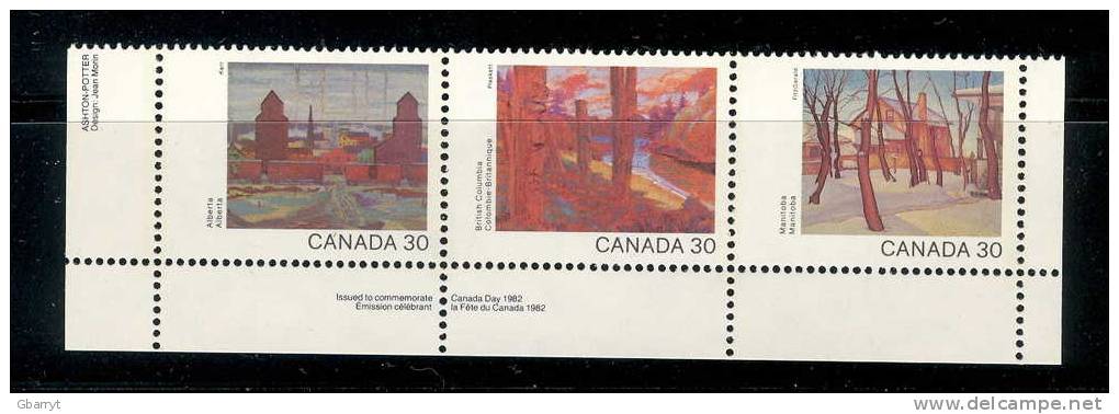 Canada Scott # 955 - 966 MNH VF Fine Art. Complete In 4 Strips Of 3. Canada Day Issue - Nuevos