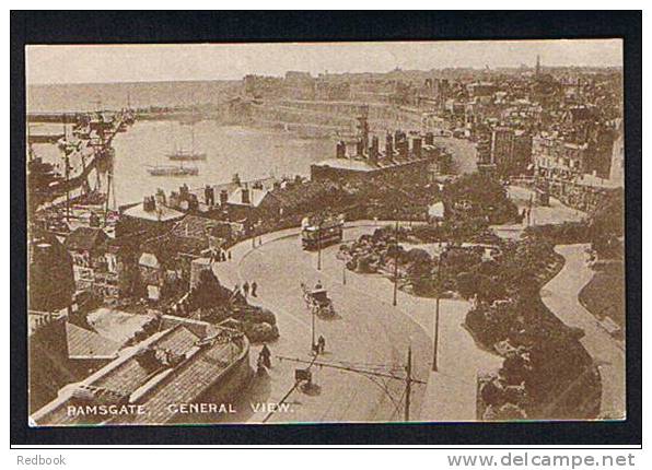 Early Postcard - General View & Tram Ramsgate Kent - Ref 417 - Ramsgate