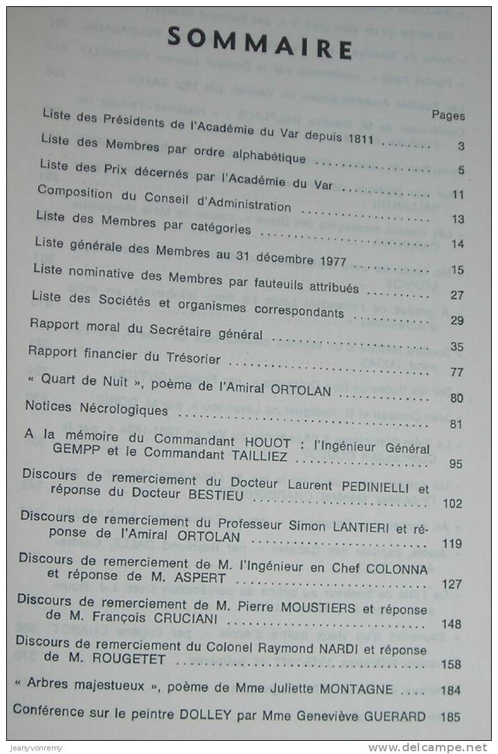 Bulletin De L´Académie Du Var - 1977 - Provence - Alpes-du-Sud