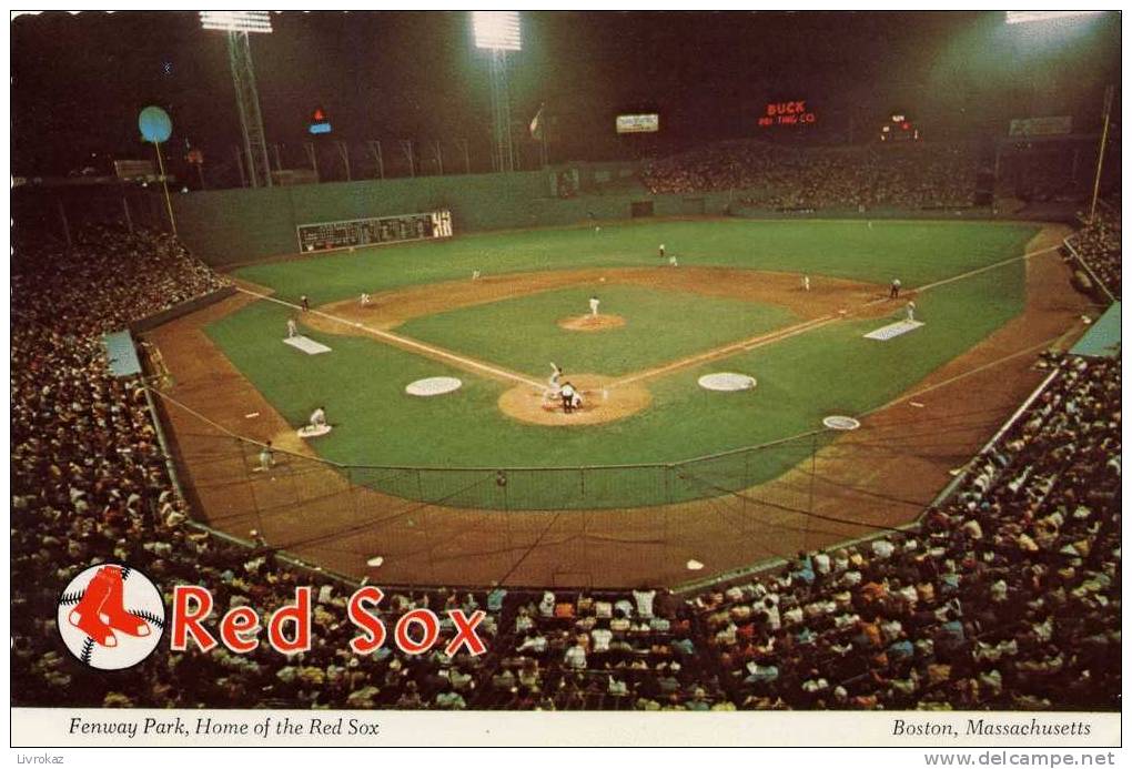 USA, Boston, Massachussetts, Night Baseball At Fenway Park. Red Sox - Honkbal