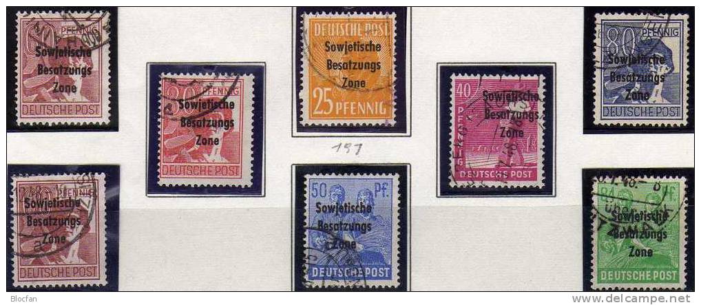 Berufe Und Arbeiter 1948 Mit Aufdruck SBZ 182/197 O 13€ - Sonstige & Ohne Zuordnung