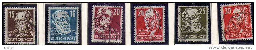 Persönlichkeiten 1948 Mit WZ Kreuzblume Der SBZ 212/227 O 35€ - Karl Marx