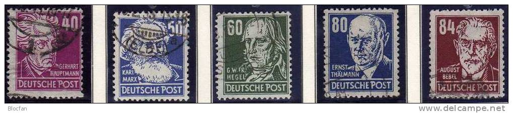 Persönlichkeiten 1948 Mit WZ Kreuzblume Der SBZ 212/227 O 35€ - Karl Marx