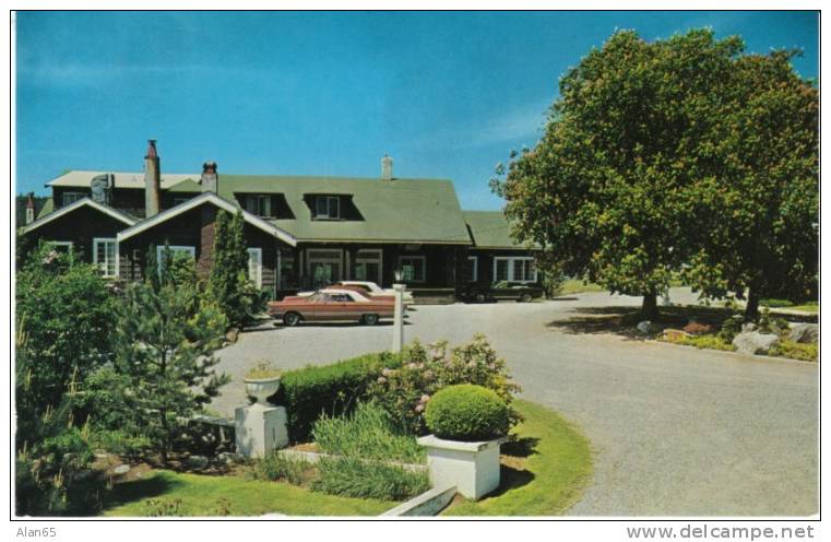 Snoqualmie Falls Lodge Washington State Lodging 1960s Vintage Autos On Postcard - Other & Unclassified