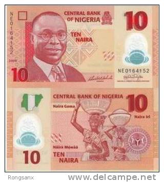 2009 NIGERIA PLASTIC BANK NOTE 10 NAIRA - Nigeria