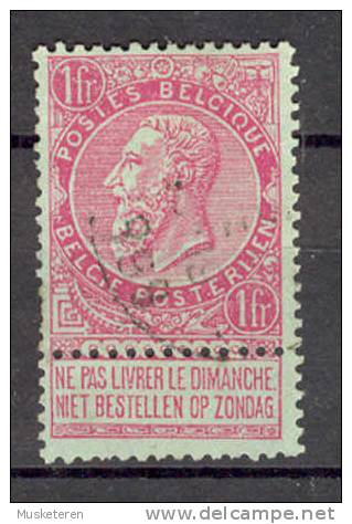 Belgium 1893 Mi. 58  1 Fr. King Leopold II. €25,- - 1893-1900 Schmaler Bart