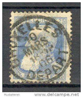 Belgium 1905 Mi. 73  25c. King Leopold II. Deluxe BRUXELLES DEPART 1906 Cancel !! - 1905 Breiter Bart