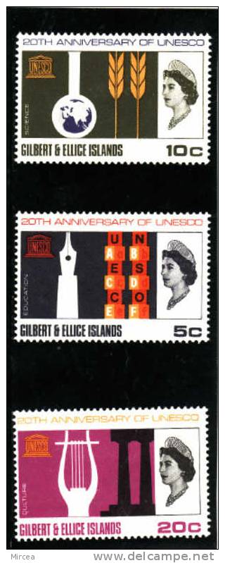 Gilbert Et Ellice, 1966 , Michel No. 124/6,  Neufs** - Gilbert & Ellice Islands (...-1979)