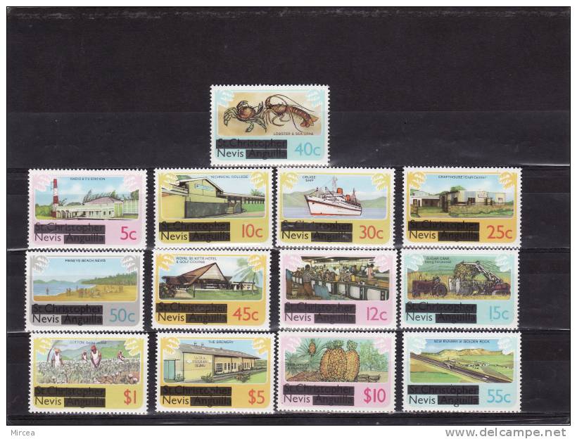 Nevis, 1980, Michel No. 25/37, Neufs** - St.Kitts And Nevis ( 1983-...)